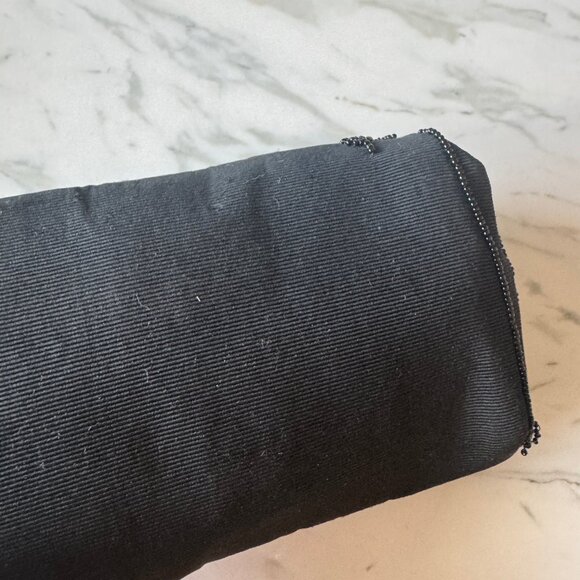 VINTAGE BLACK BEADED EVENING BAG CLUTCH MADE IN FRANCE 'ALBRO' - Picture 8 of 15